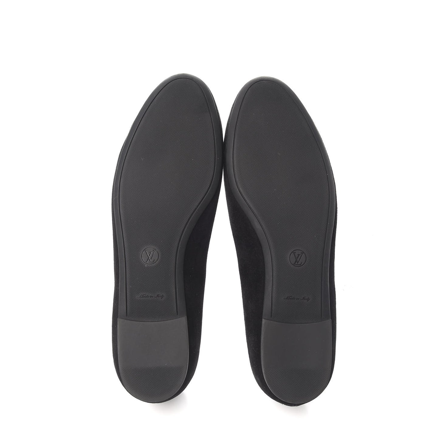 Suede Monogram Uniformes Ballet Flats 41 Black