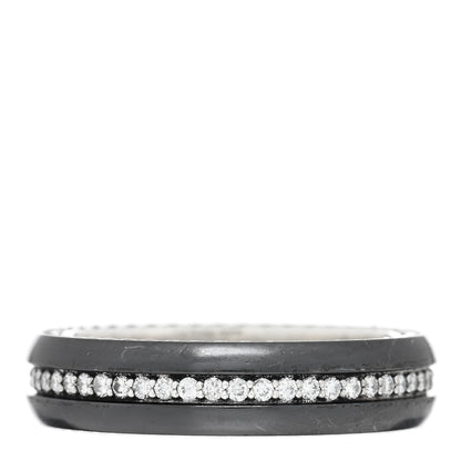 David Yurman Titanium Sterling Silver Diamond 6mm Streamline Band Ring 70 13 3 of 4