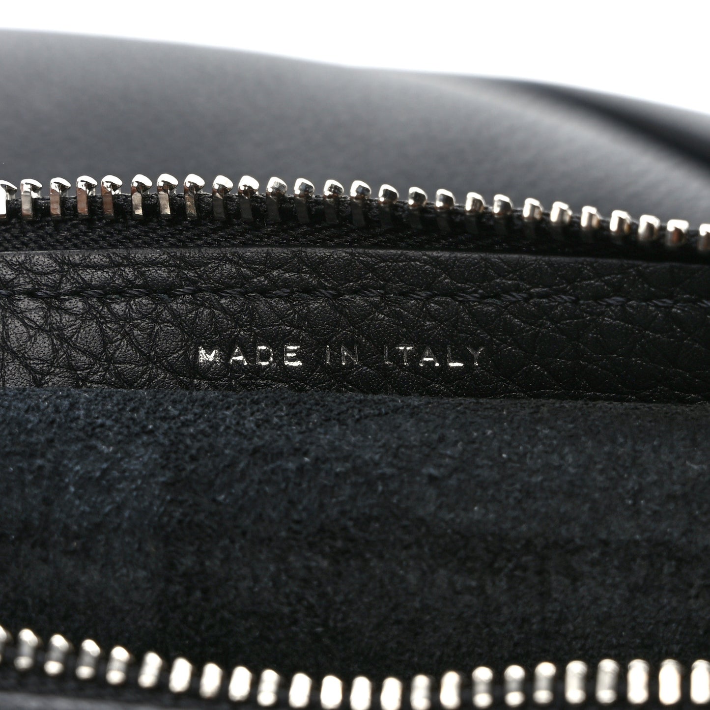 Grained Calfskin Small Slouchy Banana Bag Black