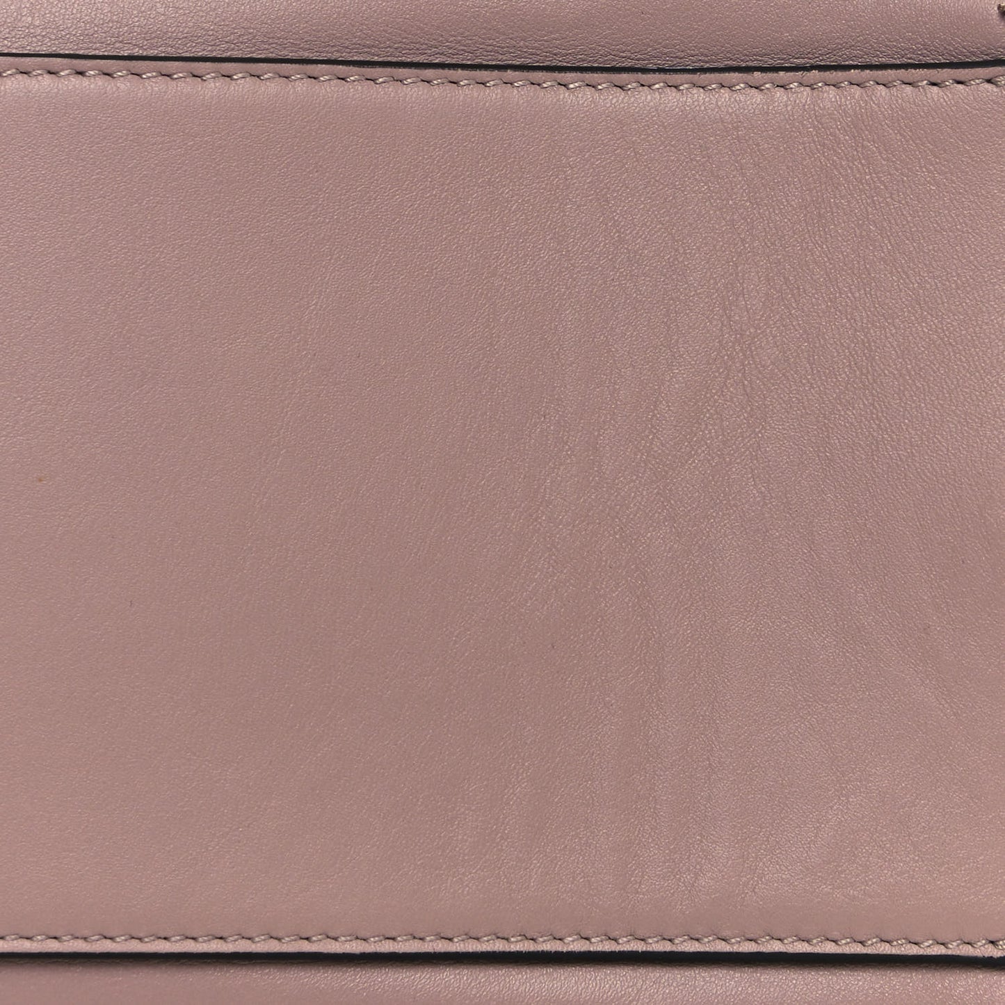X UNDERCOVER Calfskin Print Rockstud Shoulder Tote Poudre