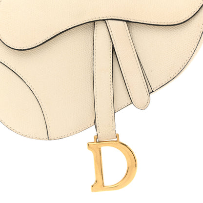 Christian Dior Grained Calfskin Mini Saddle Bag White 8 of 14
