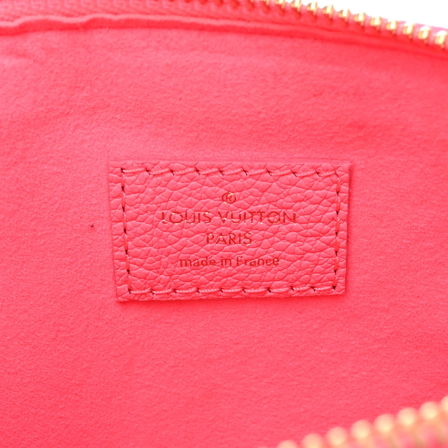 Calfskin Embossed Monogram Coussin BB Rose Fluo