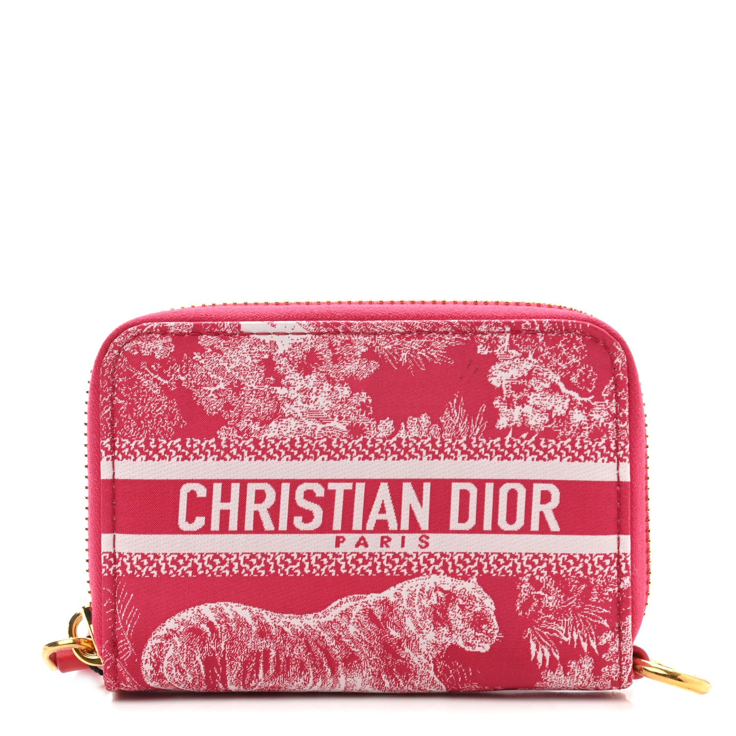 Christian Dior Technical Fabric Embroidered Toile De Jouy DiorTravel Detachable Card Holder Red 1 of 7