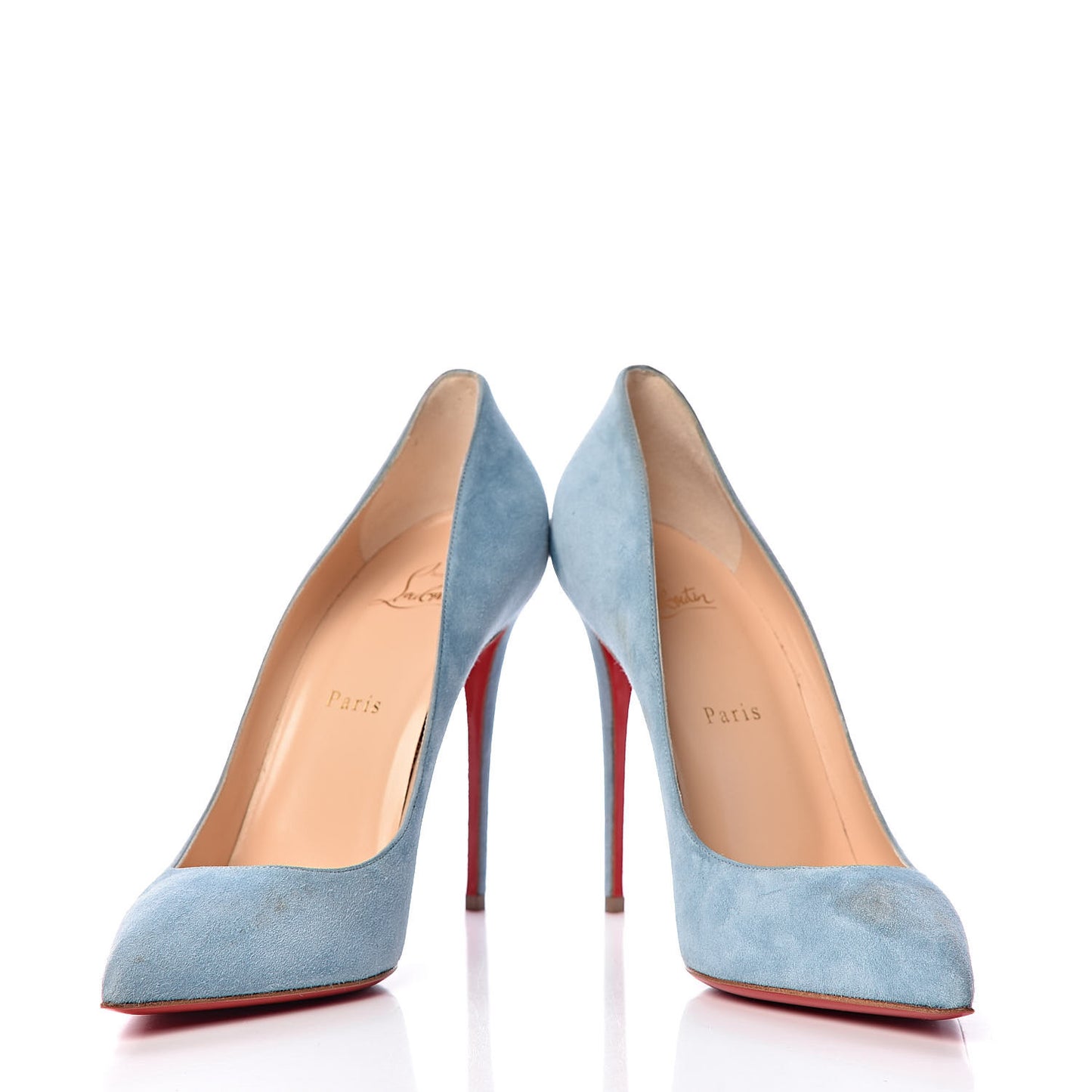 Veau Velours Pigalle Follies 100 Pumps 40 Celeste