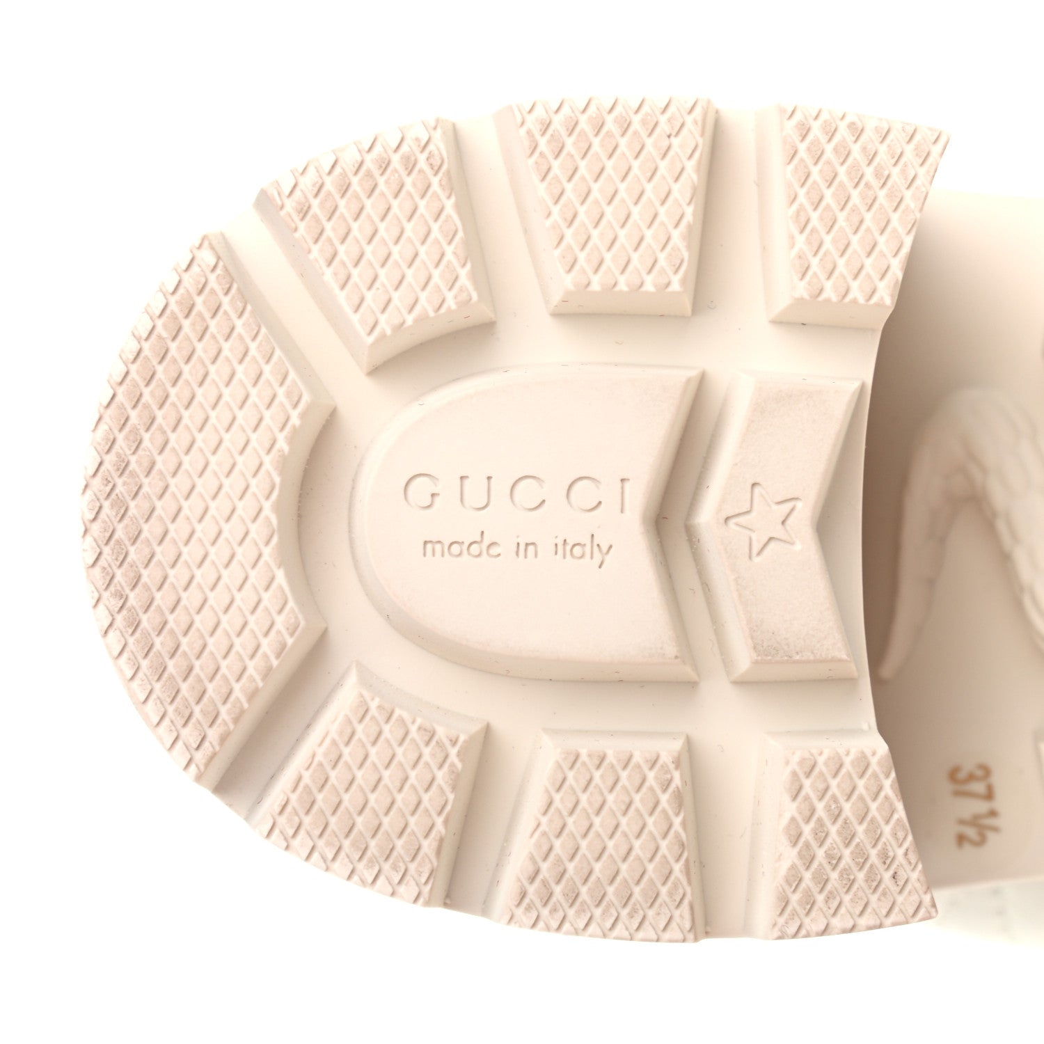 Gucci Calfskin Nappa Rhombus Quilted Trip Ankle Boots 37.5 Great White 7 of 9
