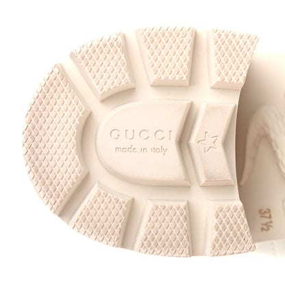 Gucci Calfskin Nappa Rhombus Quilted Trip Ankle Boots 37.5 Great White 7 of 9