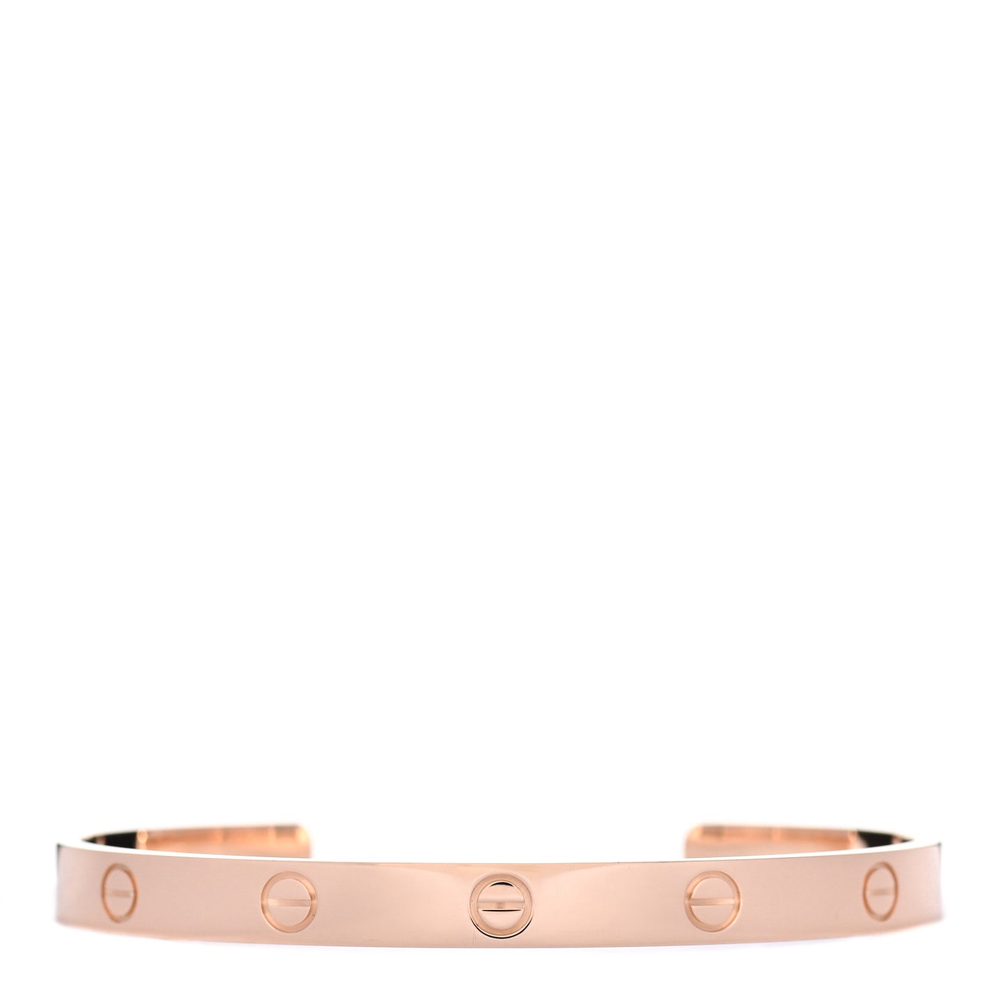 18K Pink Gold LOVE Cuff Bracelet 19