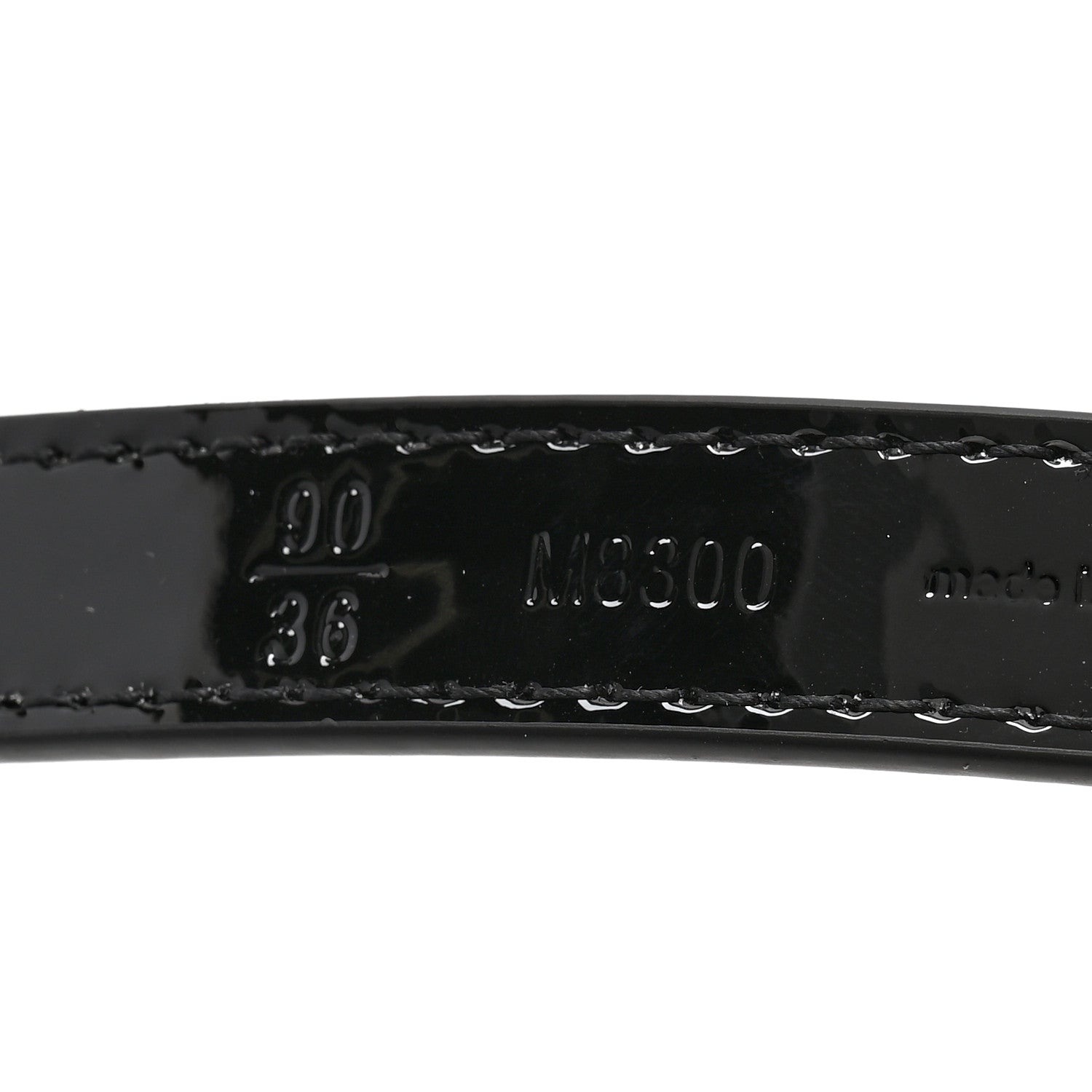 Louis Vuitton Patent Grosgrain Crystal 15mm LV Gram Belt 90 36 Black 5 of 7