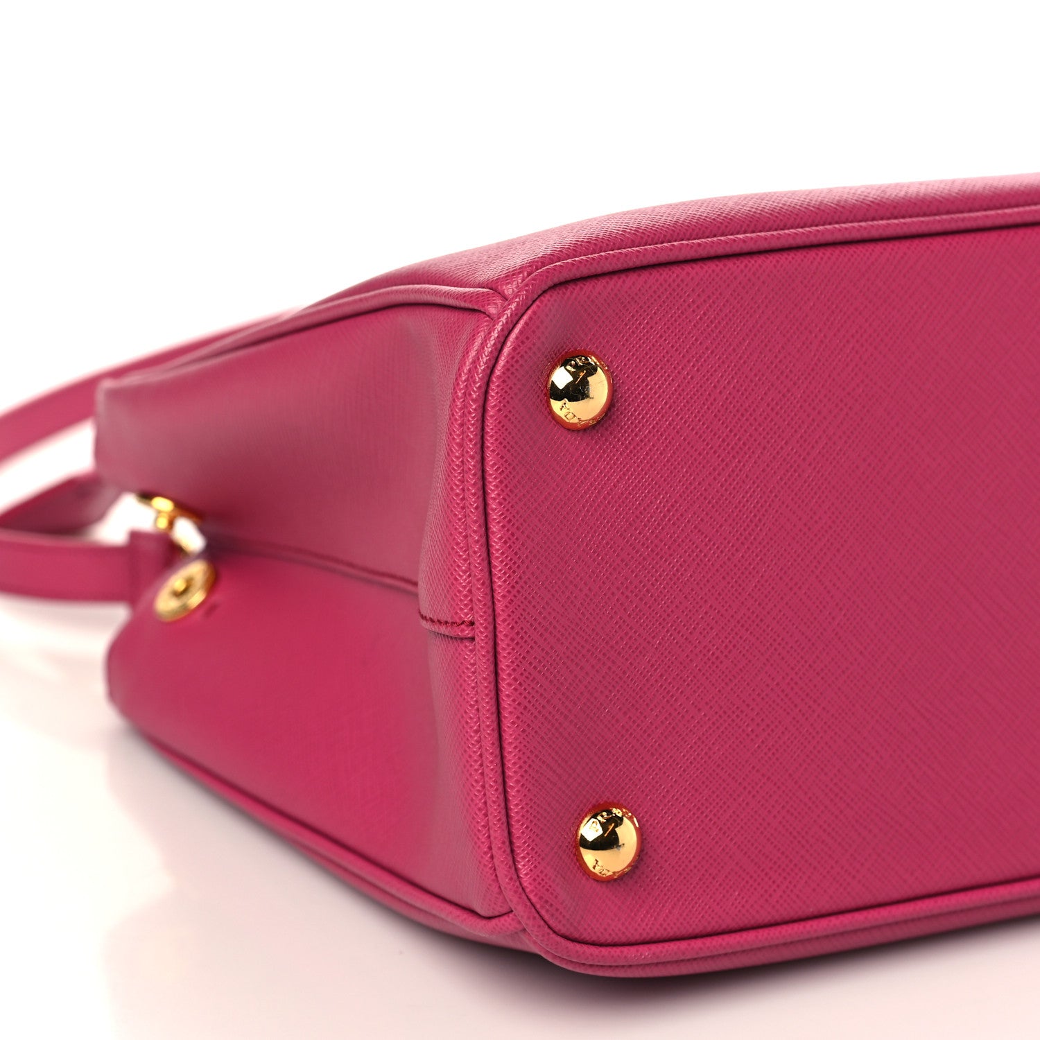 Prada Saffiano Small Galleria Double Zip Tote Fuxia 7 of 8