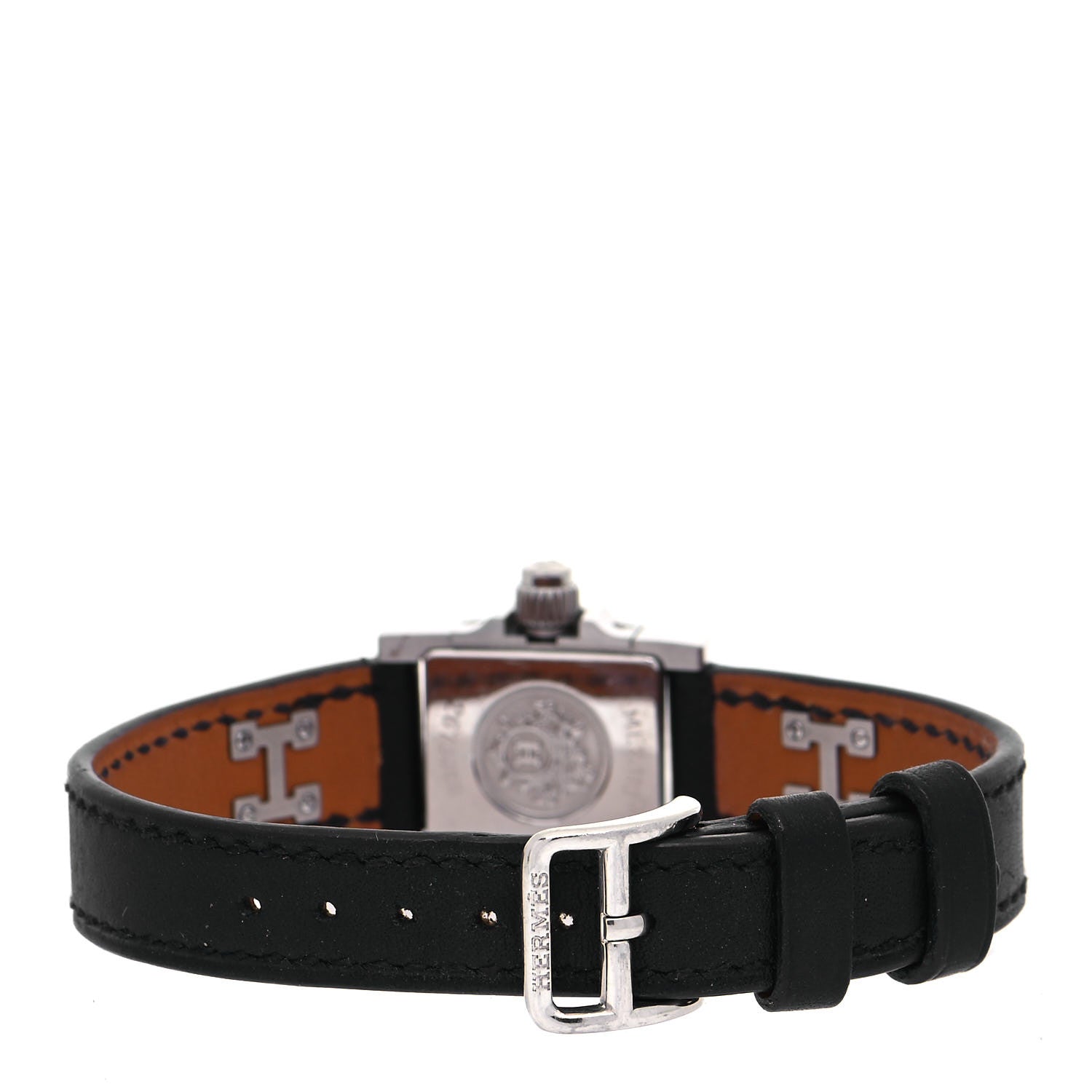 Hermes Stainless Steel Barenia 23mm Medor Quartz Watch Noir 3 of 4