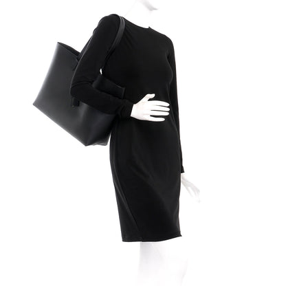 Saint Laurent Calfskin Large Shopping Tote Black 2 of 9