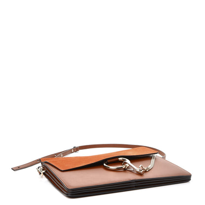 Chloe Suede Calfskin Medium Faye Shoulder Bag Tobacco 4 of 7