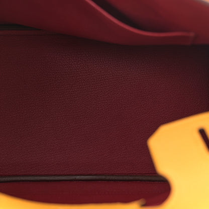 Hermes Togo Horseshoe Birkin 30 Jaune Ambre Rubis 5 of 11