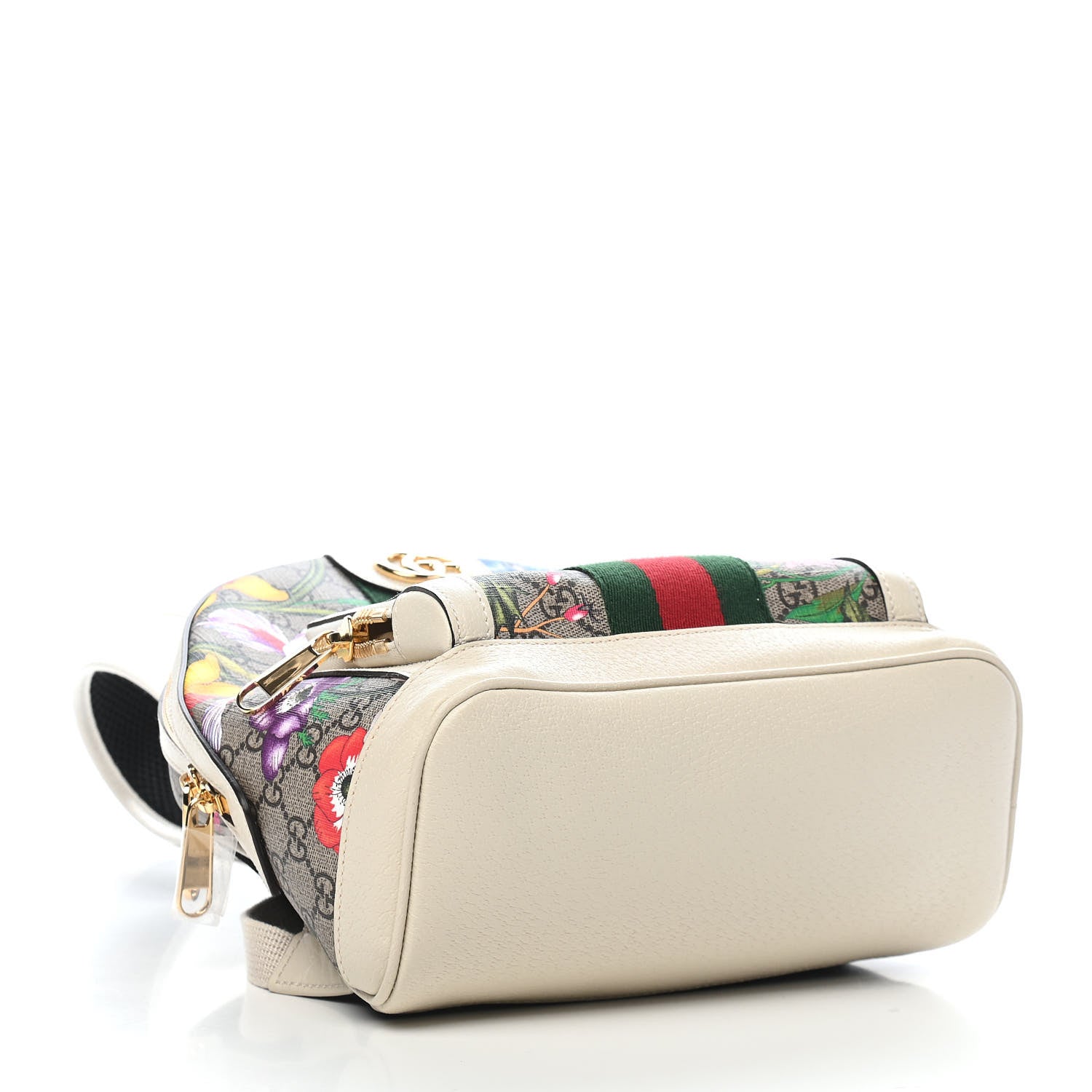 Gucci GG Supreme Monogram Flora Web Small Ophidia Day Backpack White 4 of 9
