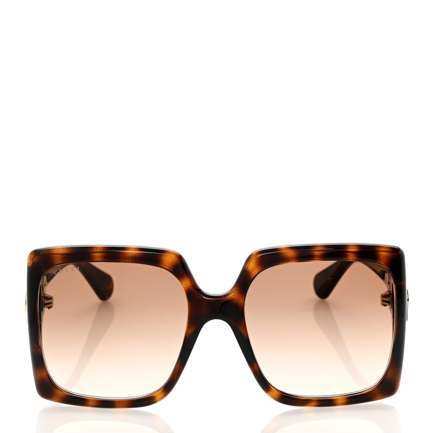 Gucci Acetate Square Frame Sunglasses GG0876S Tortoise 2 of 8