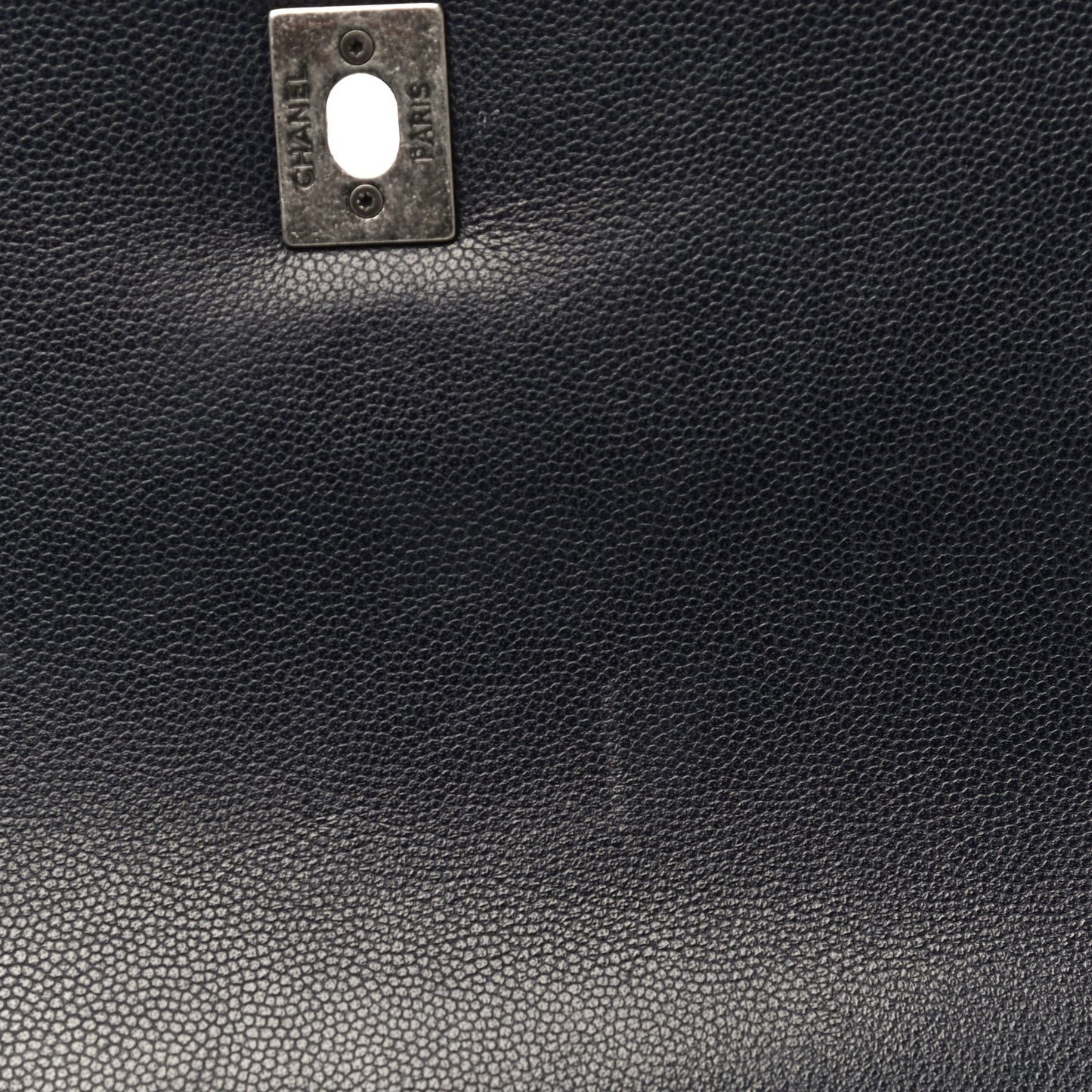 Caviar Quilted Medium Coco Handle Flap Navy Blue