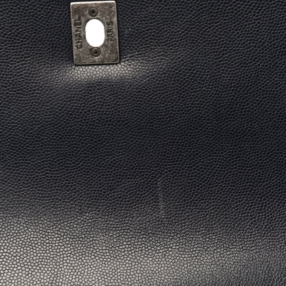 Chanel Caviar Quilted Medium Coco Handle Flap Navy Blue 11 of 14