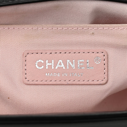 Chanel Calfskin Pearl Chevron Medium Boy Flap Black 6 of 11