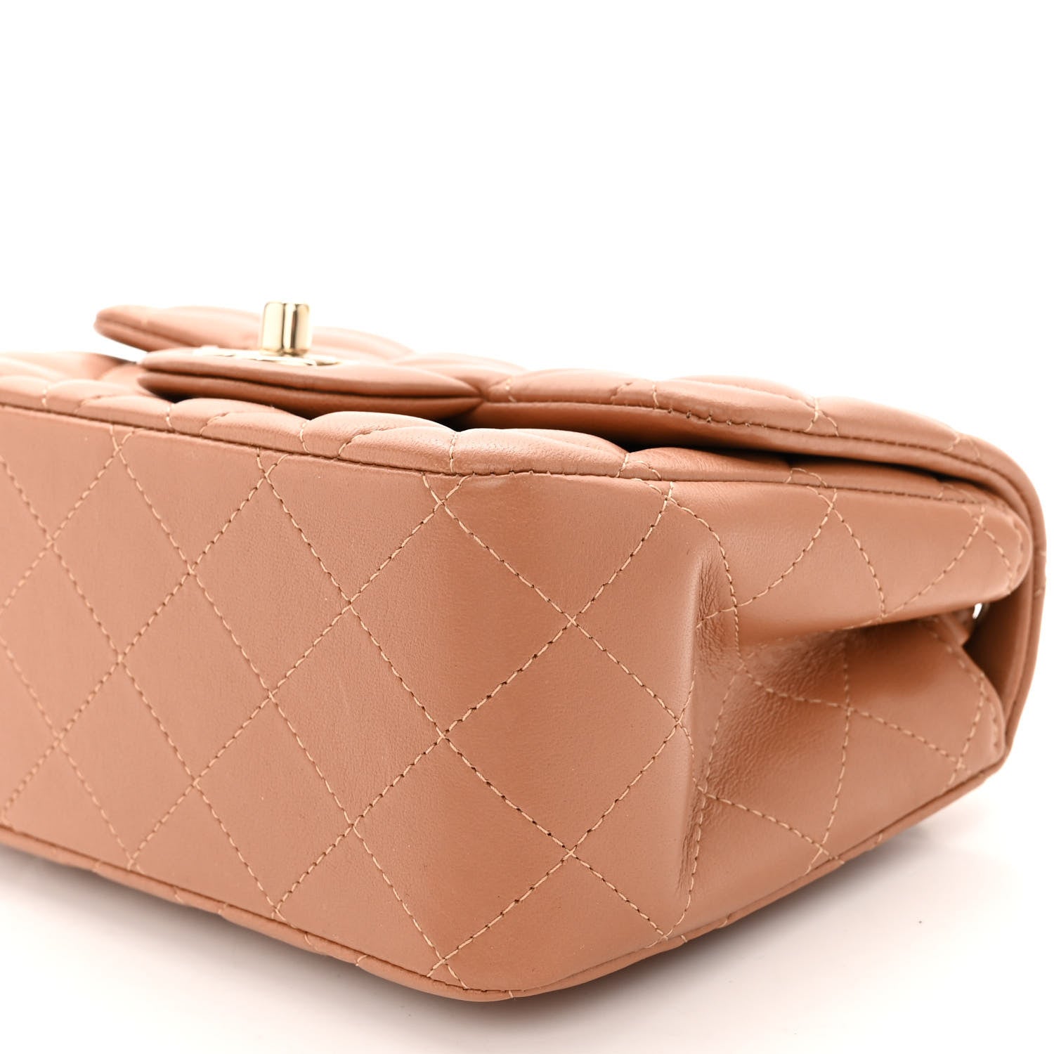 Chanel Lambskin Quilted Mini Square Flap Brown 10 of 11
