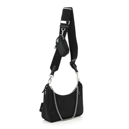 Prada Nylon Re-Edition 2005 Shoulder Bag Black 3 of 12