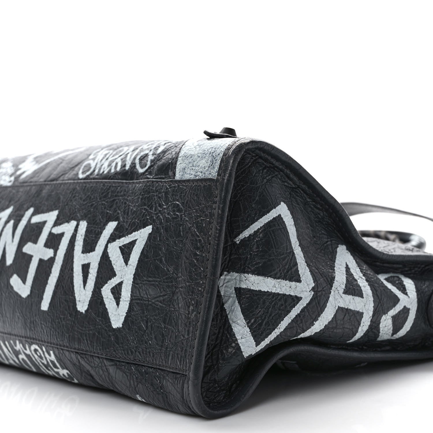 Balenciaga Agneau Arena Graffiti All Over Classic Hardware City Gris Fossile White 9 of 11