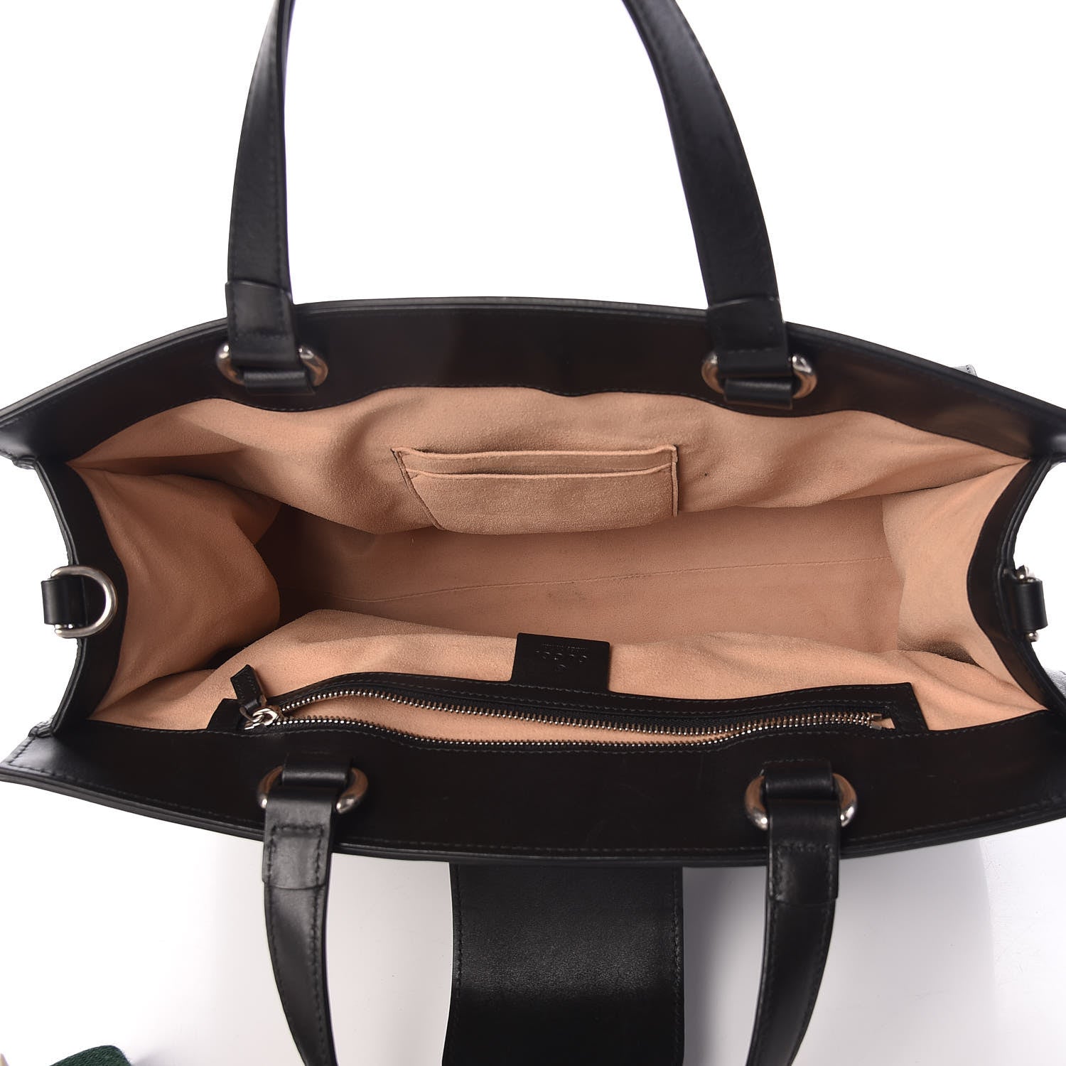 Gucci Calfskin Web Stripe Large Dionysus Tote Bag Black 5 of 9