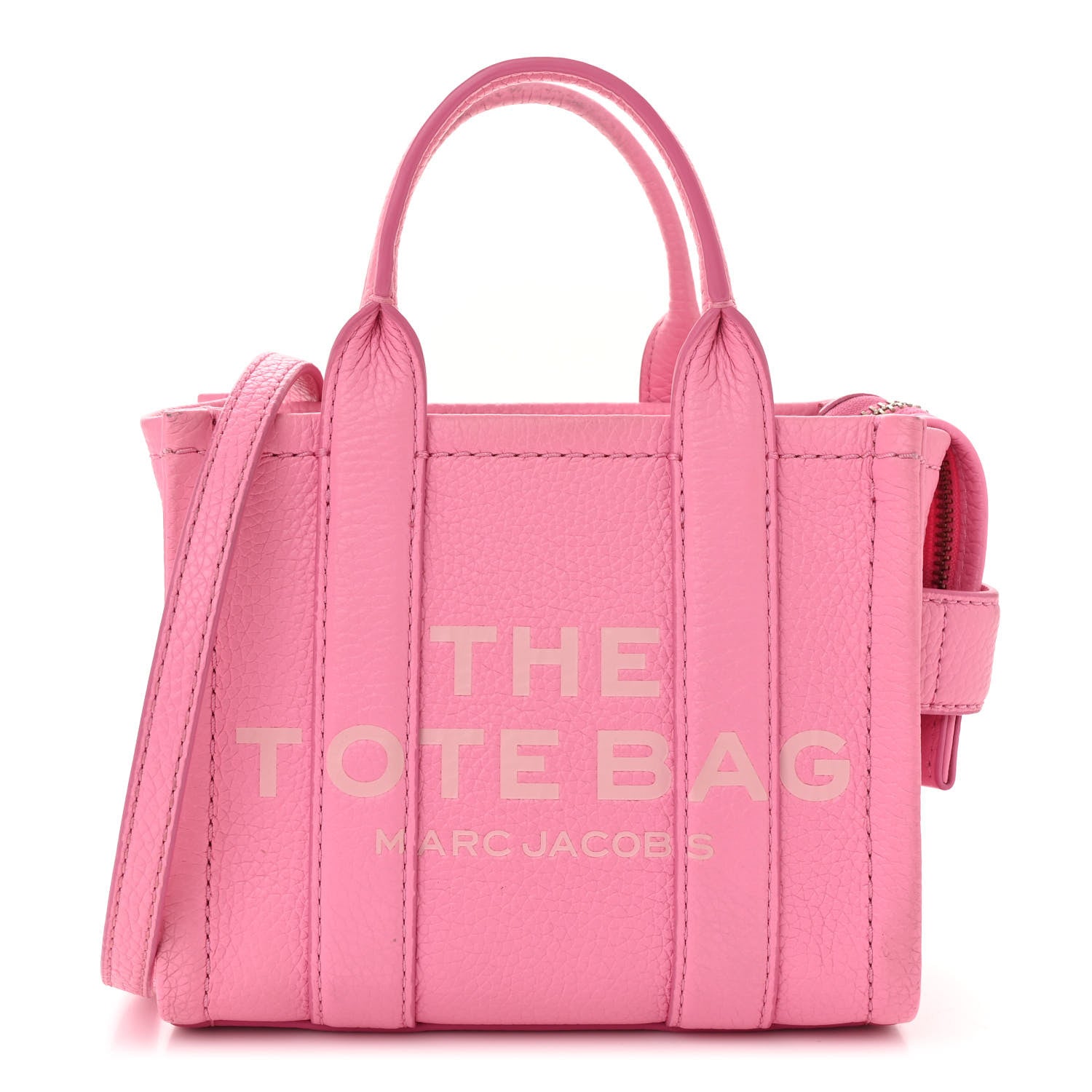 Marc Jacobs Grained Calfskin Mini The Tote Bag Petal Pink 1 of 11
