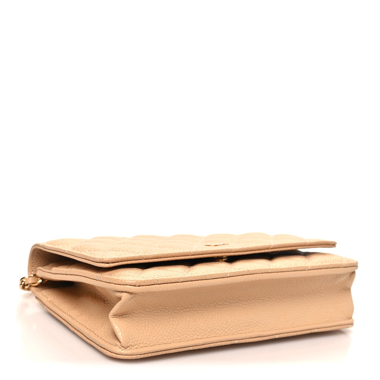 Chanel Caviar Quilted Wallet on Chain WOC Beige 4 of 12