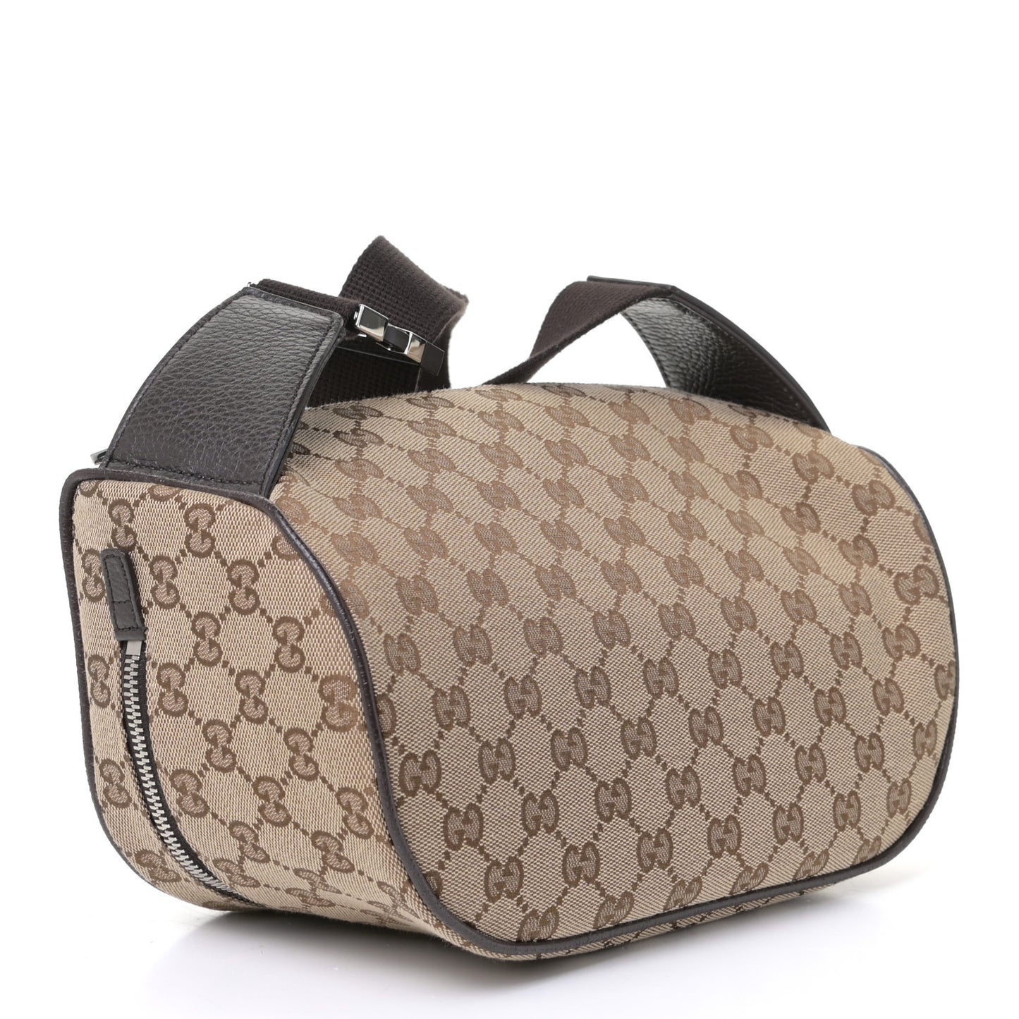 Monogram Dollar Calfskin Waist Pouch Beige Ebony Testa di Moro Marrone Scuro
