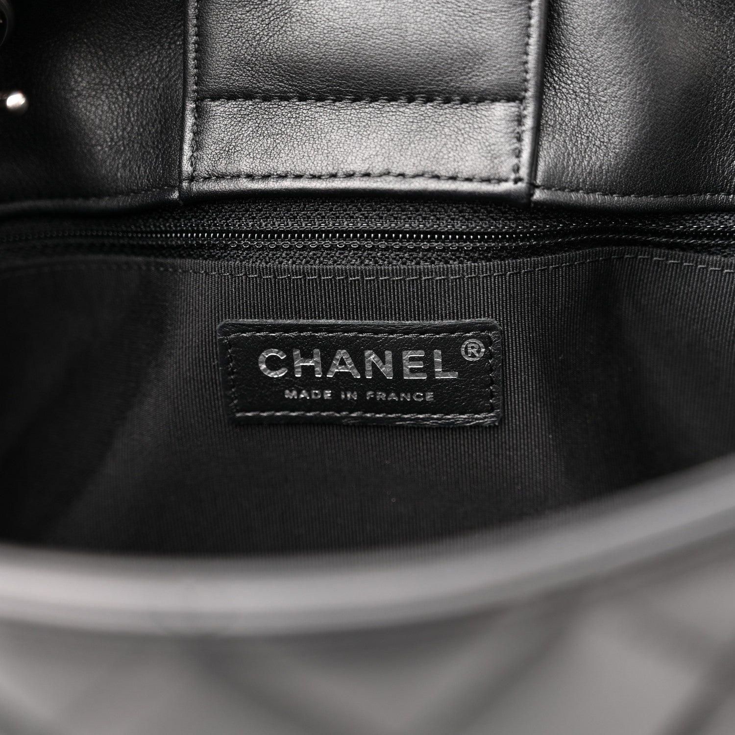 Chanel Calfskin Quilted Large Classic Shopping Tote Black 6 of 10