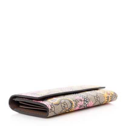 Gucci GG Supreme Monogram Bengal Continental Wallet Beige Pink 4 of 9
