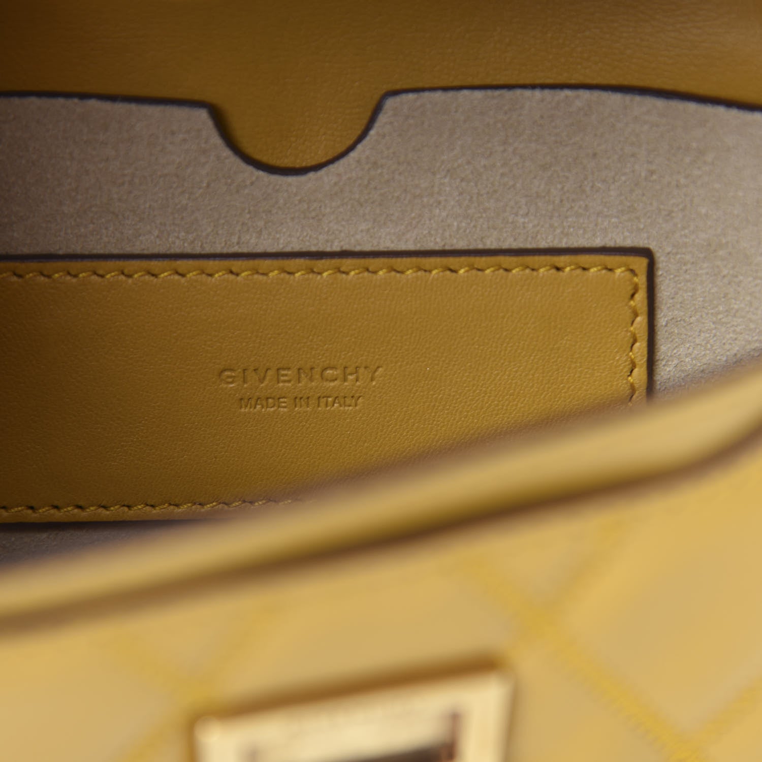 Givenchy Goatskin Quilted GV3 Mini Pocket Convertible Bag Golden 8 of 9