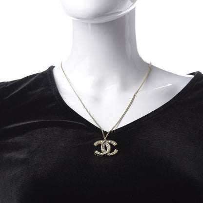 Chanel Pearl CC Pendant Necklace Gold 2 of 5