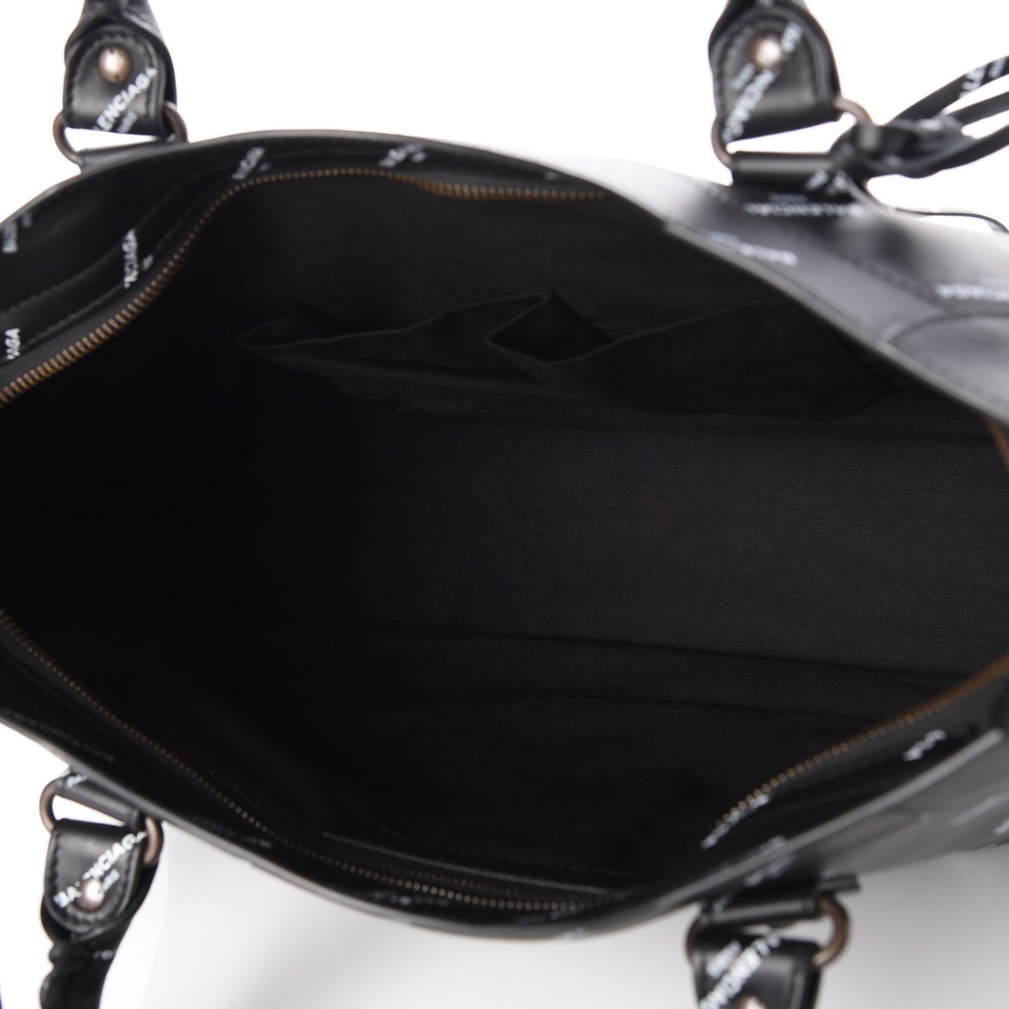 Veau Allover Logo Classic Hardware City Black White