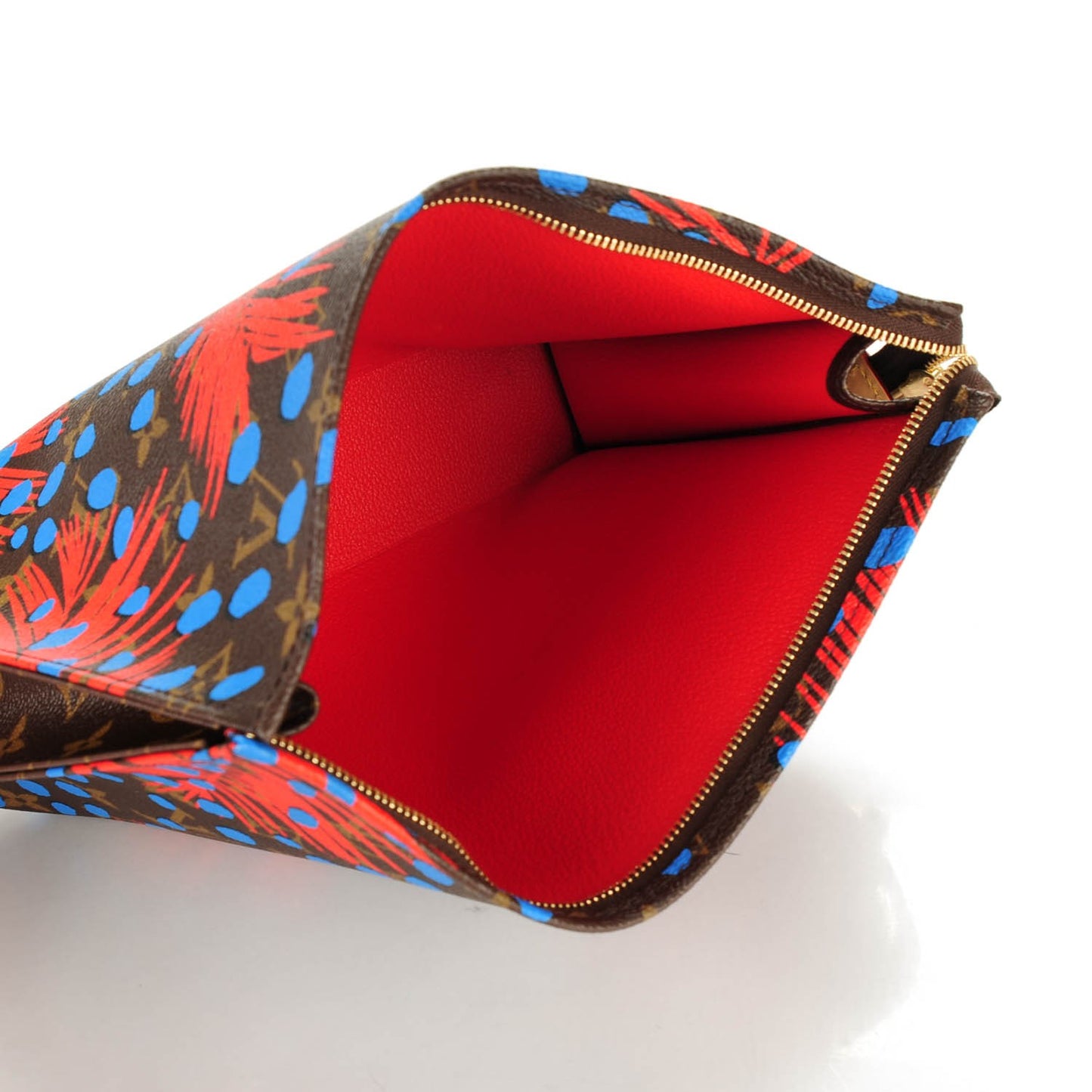 Monogram Jungle Dots Toiletry Pouch 26 Coquelicot Denim