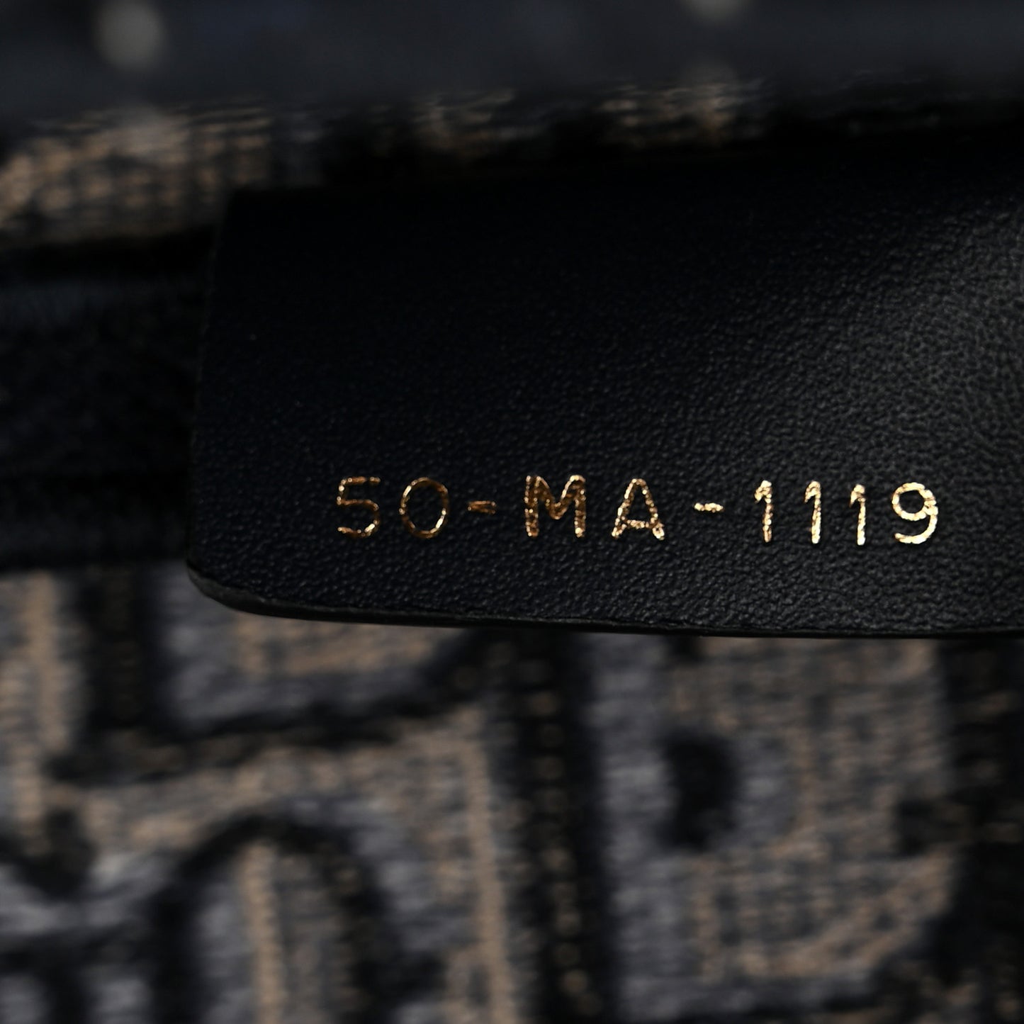 Oblique Embroidered Saddle Bag Blue