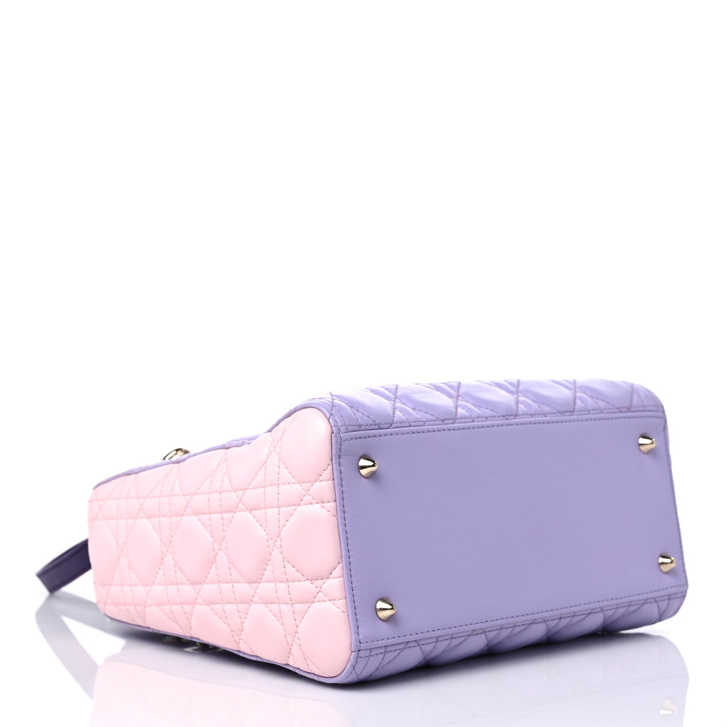 Lambskin Cannage Medium Tri-Color Lady Dior Purple Light Pink
