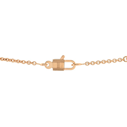 Hermes 18K Rose Gold Diamond Amulettes Cadenas Pendant Necklace 3 of 3