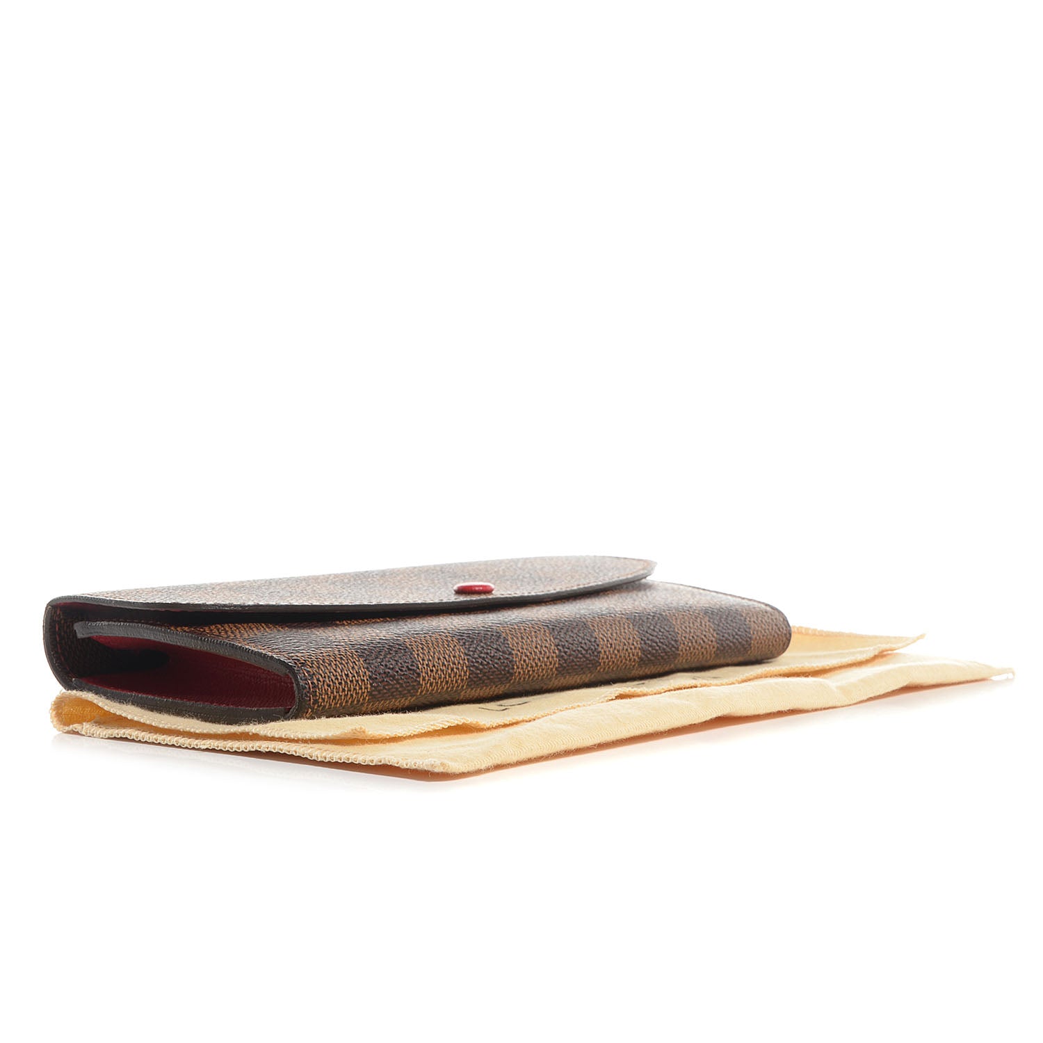 Louis Vuitton Damier Ebene Emilie Wallet Red 4 of 7