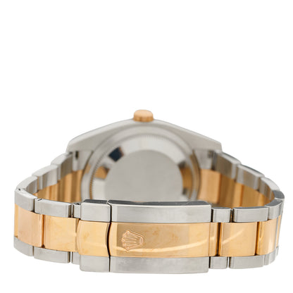 Rolex Stainless Steel 18K Everose Gold 36mm Oyster Perpetual Datejust Watch Concentric Black 116201 3 of 4