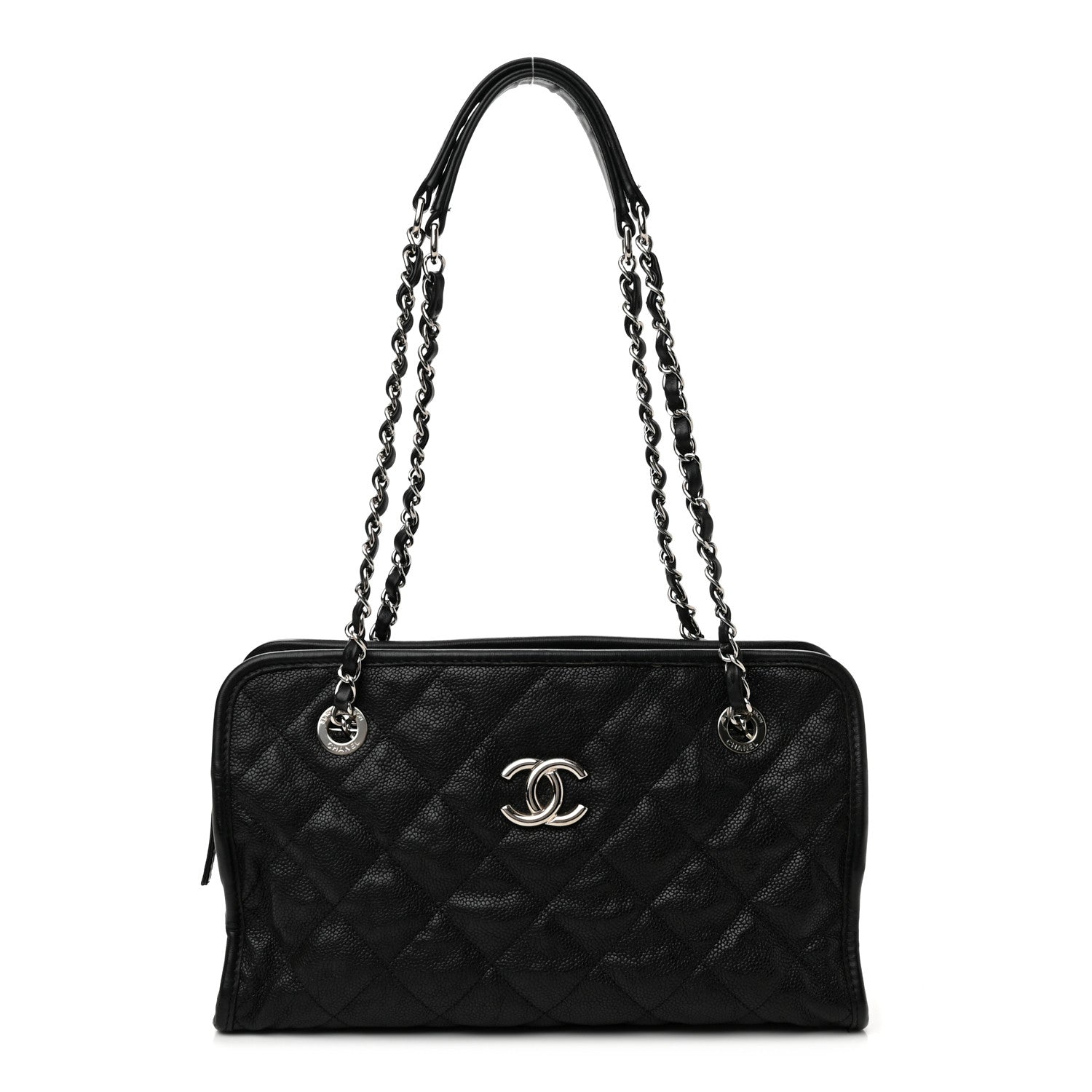 Chanel Caviar Quilted Small French Riviera Tote Black 1 of 13