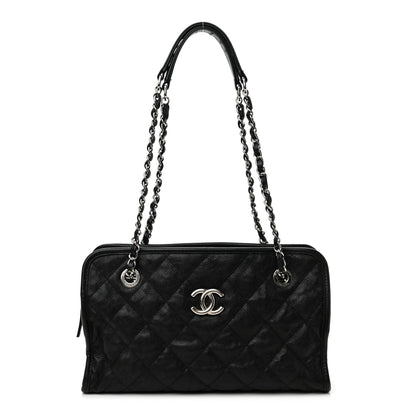 Chanel Caviar Quilted Small French Riviera Tote Black 1 of 13