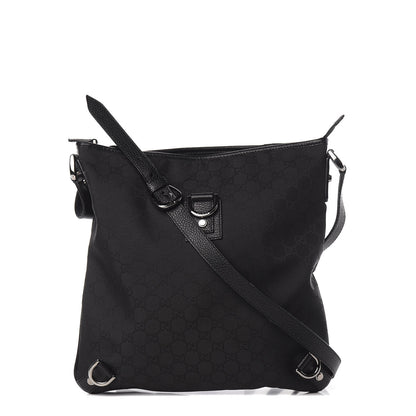 Gucci Nylon Monogram Abbey Messenger Bag Black 1 of 11