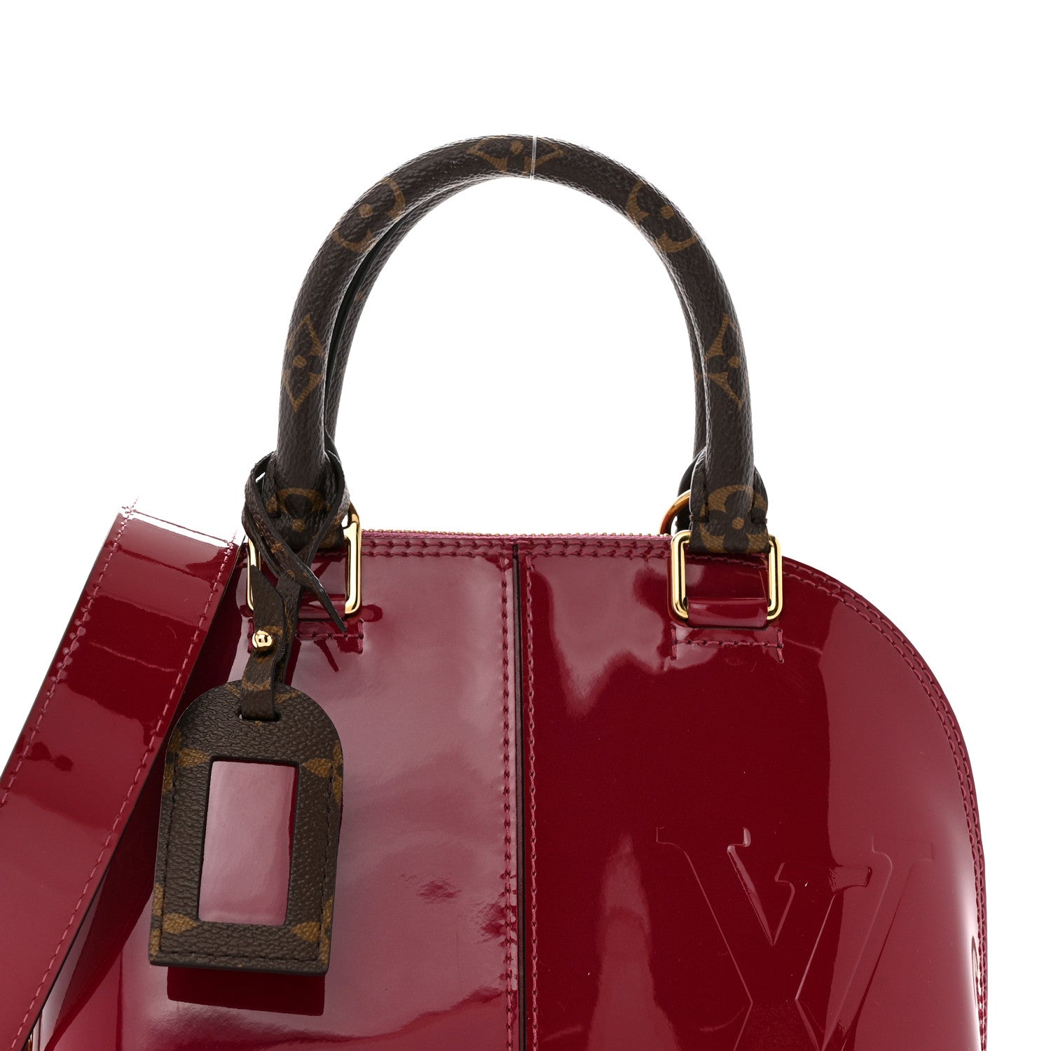 Louis Vuitton Patent Monogram Alma BB Magenta 7 of 12