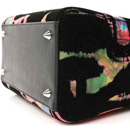 Christian Dior X CHRIS MARTIN Velvet Printed Medium Lady Dior Art Black Multicolor 9 of 9