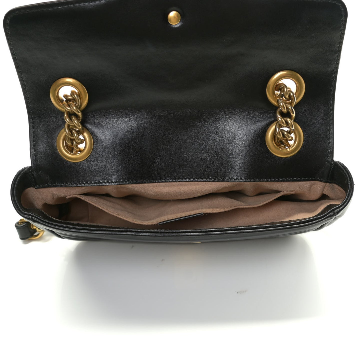 Calfskin Matelasse Mini GG Marmont Shoulder Bag Black