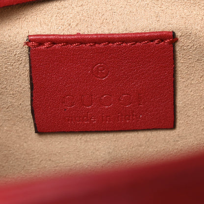 Gucci Calfskin Matelasse Super Mini GG Marmont Shoulder Bag Hibiscus Red 11 of 18