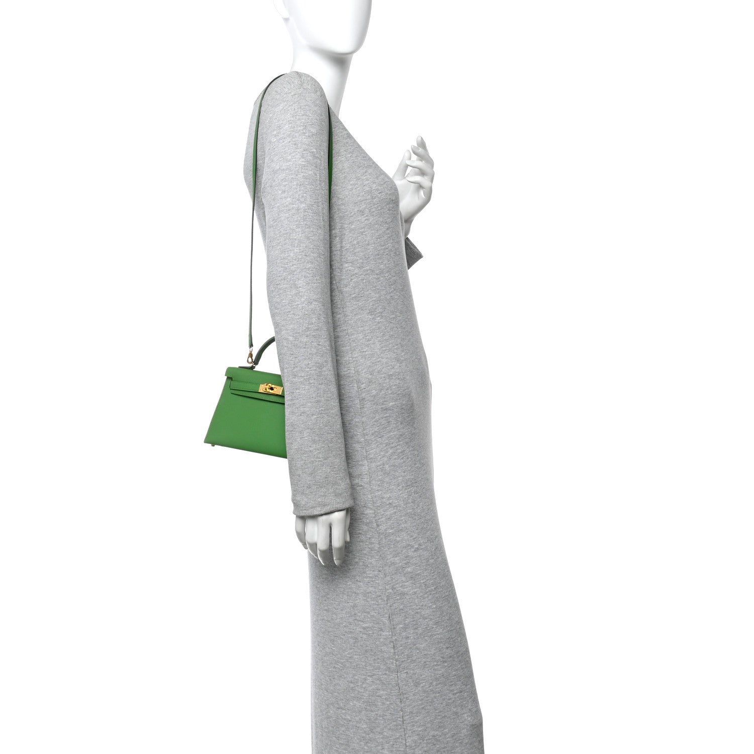 Hermes Epsom Mini Kelly Sellier 20 Vert Yucca 2 of 10