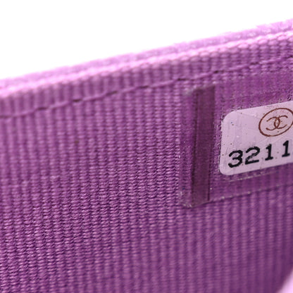 Chanel Caviar Quilted Flap Card Holder Wallet Purple 8 of 10