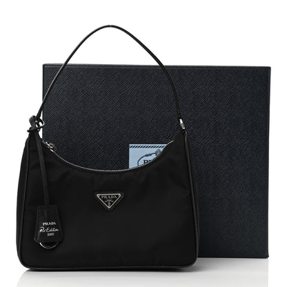 Prada Tessuto Nylon Saffiano Mini Re-Edition 2005 Bag Black 14 of 14